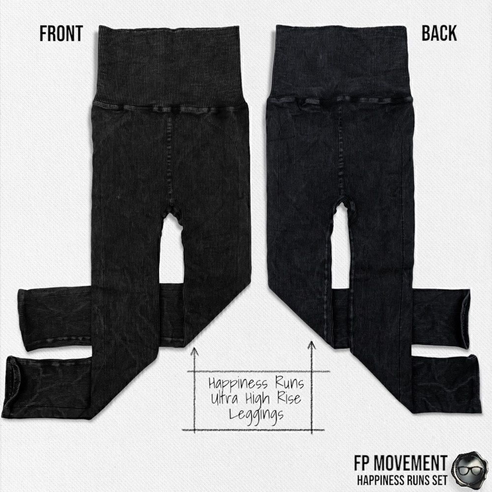 FP MOVEMENT HAPPINESS RUNS SQUARE NECK BRA + LONG TANK + HIGH RISE LEGGING BLACK - Picture 8 of 12